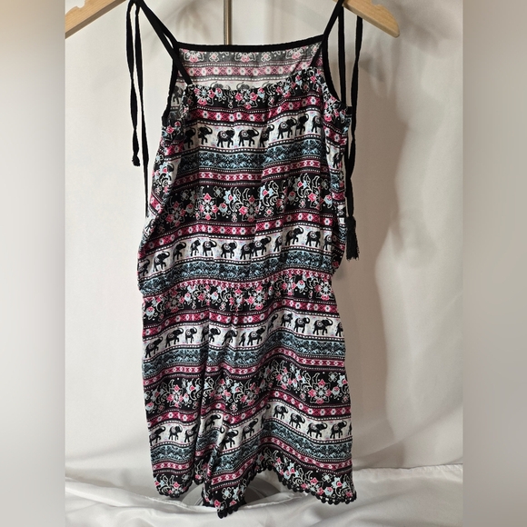 Justice Girls Elephant Print Romper Size 16 – Boho Summer Outfit - Picture 5 of 5